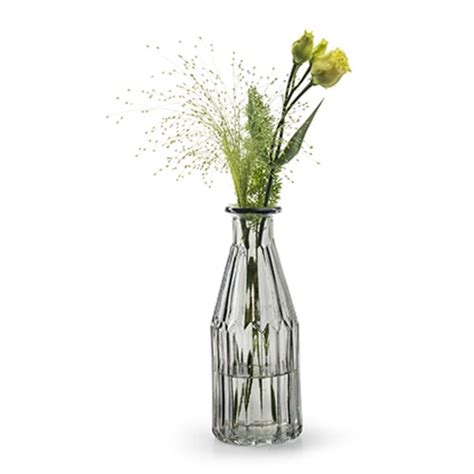 Glasflasche Shoot Vase Smoke 2er Set Kleine Vasen Tischdekora