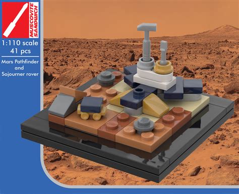 Lego Moc Mars Vignette 3 Pathfinder Saturn V Scale By Smazmats