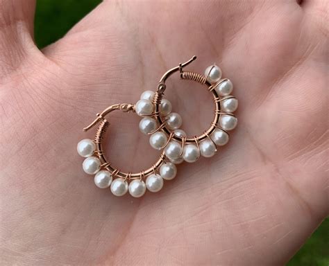 Orecchini Cerchio Da Cm Con Perle Bianche Miky Bijoux