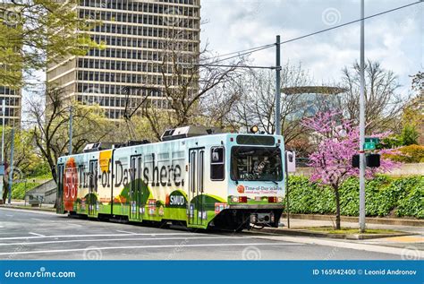 Sacramento Rt Light Rail In Downtown California United States