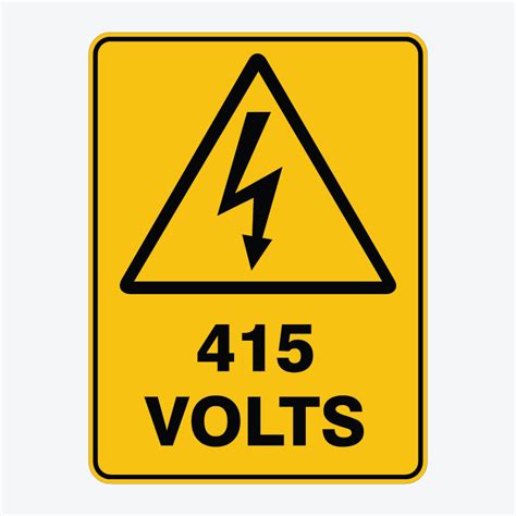 volts safety signage