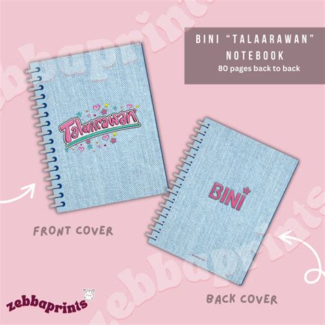 BINI TALAARAWAN NOTEBOOK FANMADE | Shopee Philippines