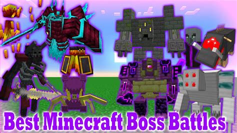 Best Minecraft Boss Battles Part 4 Minecraft Mods Battle 2vs2 Youtube