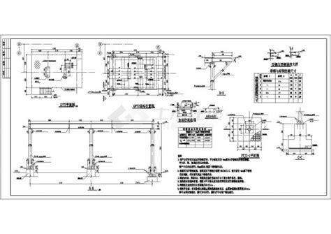 钢结构检修平台结构设计cad施工图门式刚架土木在线