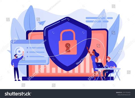 Security Analysts Protect Internetconnected Systems Shield Stock Vector