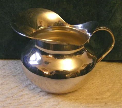 Petit Pot Sauce Ou Lait Metal Argente Pichet Cruche Eur