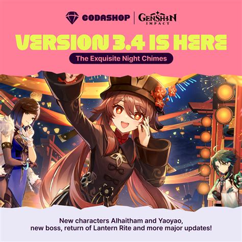 Genshin Impact Version 3 4 Update Codashop Blog United States