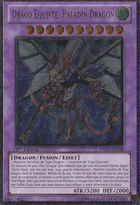 Carte Yu Gi Oh Draco Equiste Paladin Dragon Drev Fr Ul