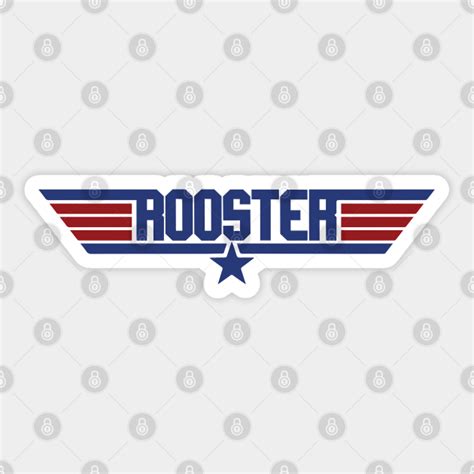 Rooster Top Gun Logo - Top Gun - Sticker | TeePublic