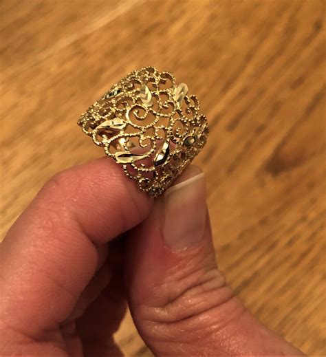 14K Gold Filigree Ring Ornate Lace Ring Vintage Style Ring | Etsy