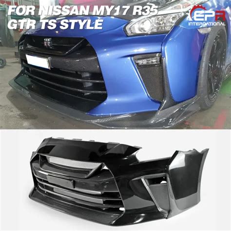 Ts Style Carbon Fiber Frp Front Bumper Body Kits For My Nissan Gtr