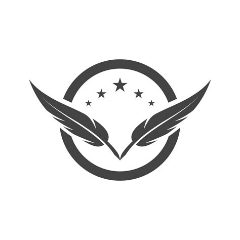 Feather pen Logo template Vector illustration 20870527 Vector Art at ...