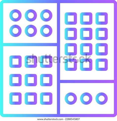 Cluster Data Management Icon Blue Duotone Stock Vector Royalty Free