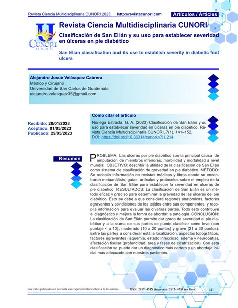 PDF Clasificación de San Elián y su uso para establecer severidad en