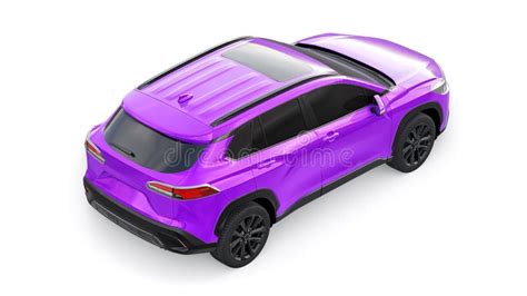 Compact Purple SUV with a Hybrid Engine and Four-wheel Drive for the City and Suburban Areas on ...