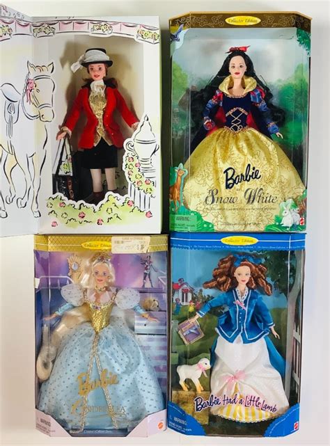 Lot 4 Barbies Including Spiegel Winners Circle Barbie Barbie As