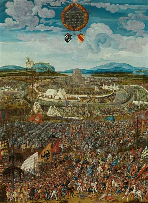 Siege For Battle Of Alesia Painting By Melchior Feselen Fine Art America