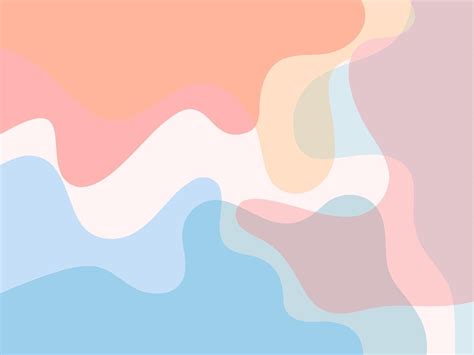 Wave Liquid Pastel Color Pattern Style Abstract Background Vector