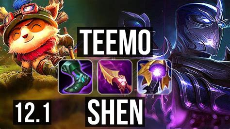 Teemo Vs Shen Top 13 1 9 Rank 4 Teemo Legendary Euw Master 12