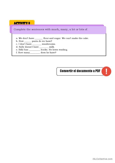 Countable and Uncountable Nouns Deutsch DAF Arbeitsblätter pdf doc