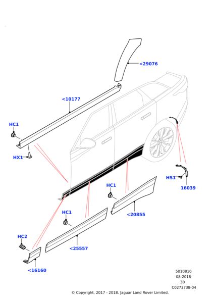 LR092698 - Land Rover Moulding | Jaguar Land Rover Classic Parts
