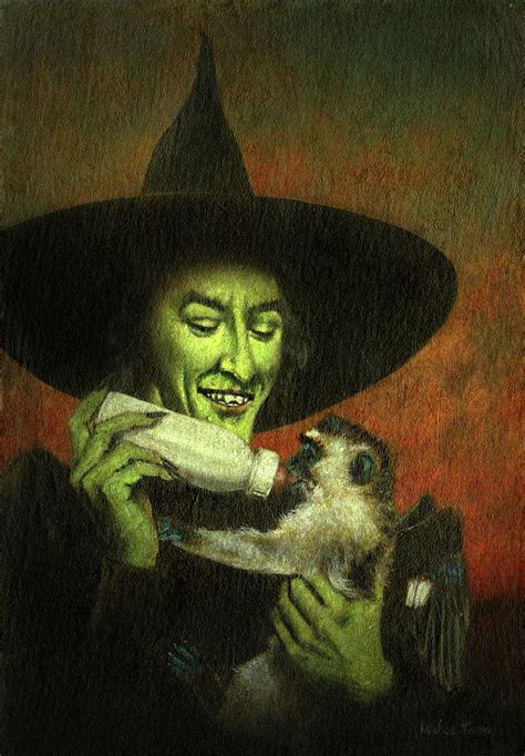 Not So Wicked Witch Painting By Michael Thomas Pixels