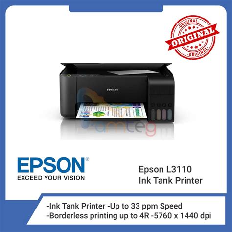 Epson Ecotank L3110 All In One Ink Tank Printer Siplah