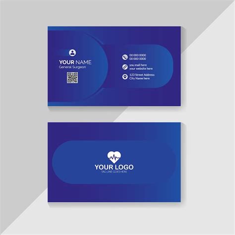 Premium Vector Modern Medical Business Card Design Template