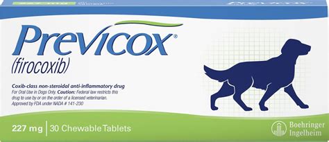 Previcox Firocoxib Chewable Tablets For Dogs 227 Mg 30 Tablets