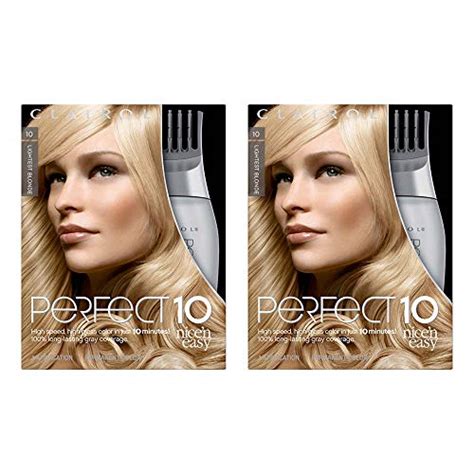Clairol Nice N Easy Perfect 10 Women S Permanent Hair Color 10 Lightest Blonde 2 Count In