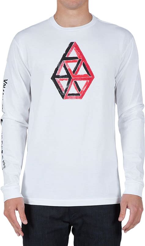 Volcom Mens Stone Science Long Sleeve T Shirt White