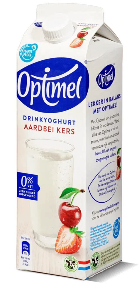 Optimel Drinkyoghurt Aardbei Kers 0 Vet Aanbieding Bij Picnic