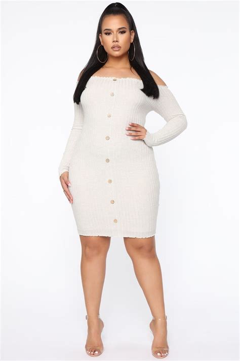 Jacklyn Off Shoulder Mini Dress Oatmeal Mini Dress Dresses Sexy