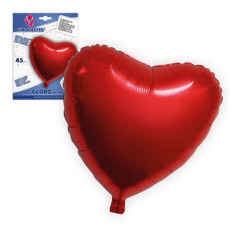 Ballon De Baudruche Coeur Rouge 45cm 1u