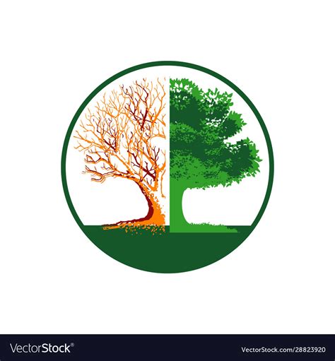 Forest conservation logo design silhouette Vector Image