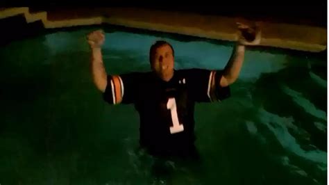 Auburn Fan Goes Crazy After Win Over Alabama Jumps In Pool With