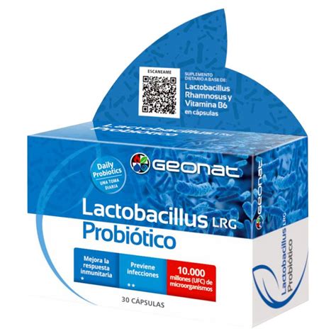 Geonat Lactobacillus Lrg Probiótico X 30 Cápsulas Farmacia Leloir