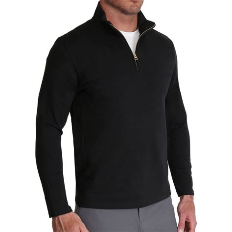 Quarter Zip Solid Black State And Liberty Clothing Company