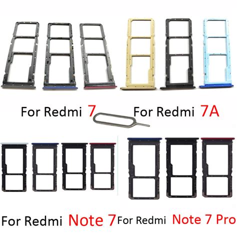 ใหม่ ถาดใส่ซิมการ์ด ซิมการ์ด Sd สําหรับ Xiaomi Redmi 7 7a Note 7 Pro Redmi Note 7 Pro Shopee