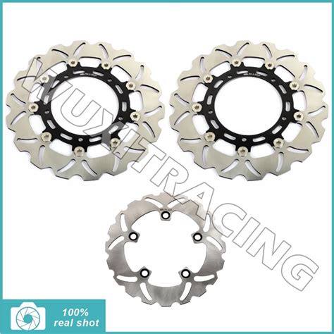 New Full Set Front Rear Brake Discs Rotors For Yamaha Yzf R