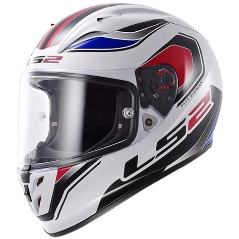 Casco Moto Integrale In Fibra LS2 FF323 Arrow R Geo Bianco Blu Rosso