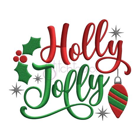 Holly Jolly 6 Sizes Products Swak Embroidery