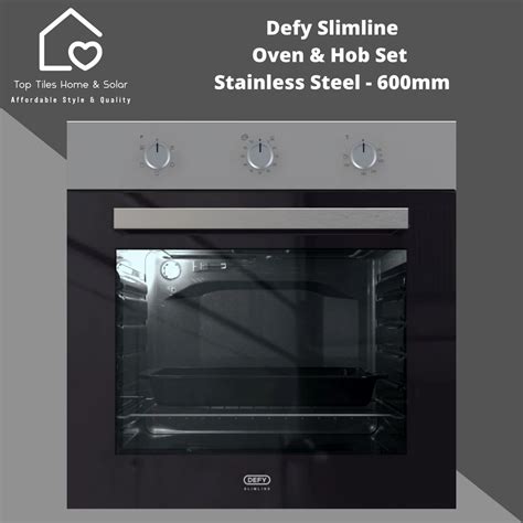 Defy Stainless Steel Slimline Oven And Hob Box Set 600mm Dcb849e Top