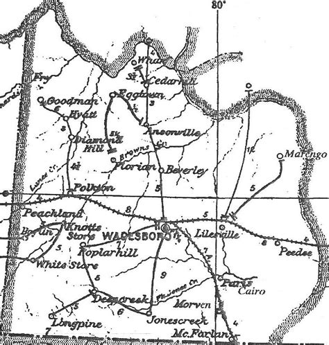 Anson County Nc Map - Cities And Towns Map