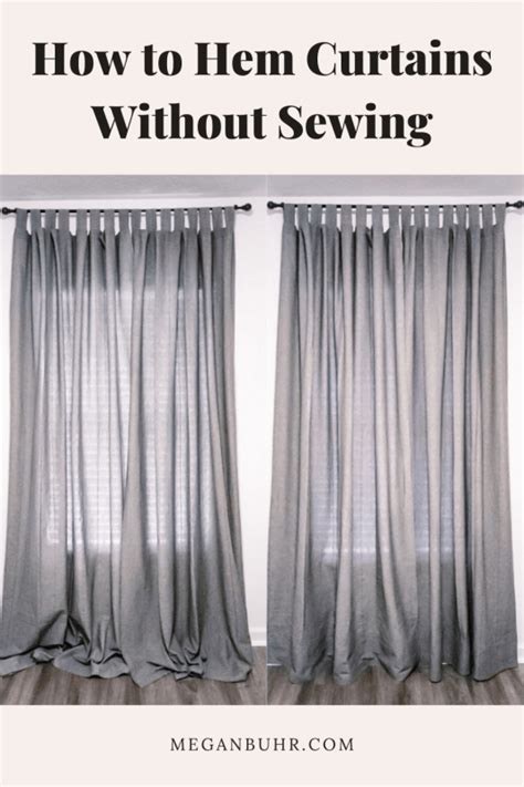 How To Hem Curtains Without Sewing