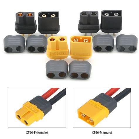 Amass Xt60 Xt60h Plug Connector With Sheath Housing Male Female For Rc Lipo Battery Rc Drone