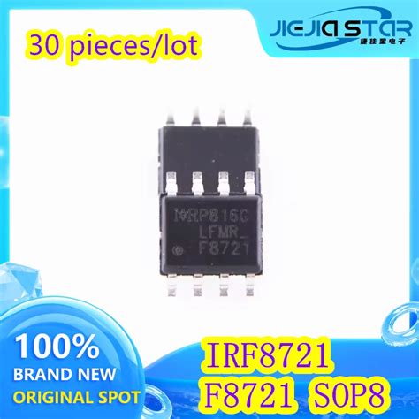 30 Pieces IRF8721 F8721 SOIC 8 N Channel 30V 14A SMT MOSFET Tube 100