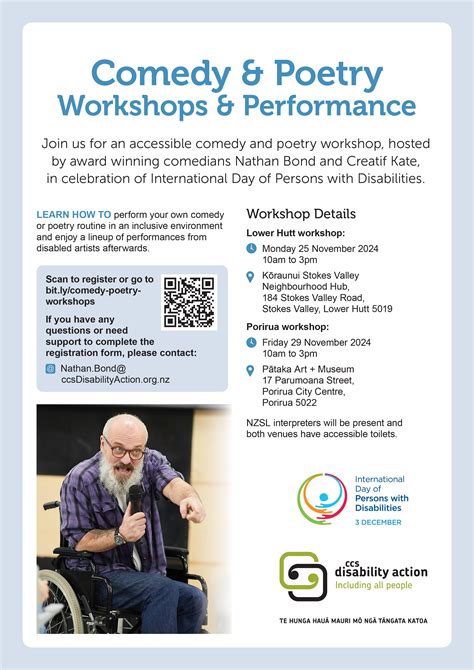 Registrations Open For Comedy And Poetry Workshops — Ccs Disability Action