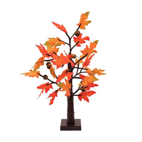 Dgoo 24 Inch Fall Lighted Maple Tree 24 Led Lights Thanksgiving