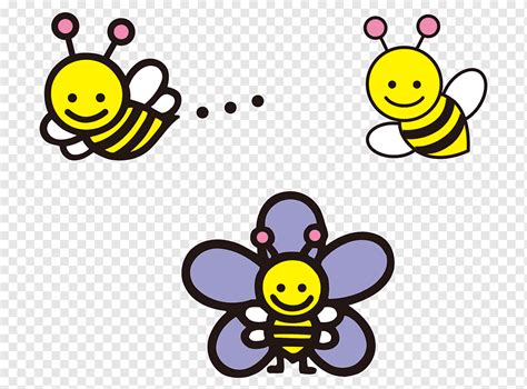 Honey Bee Insect Animation Cartoon Hand Painted Cute Flying Bees